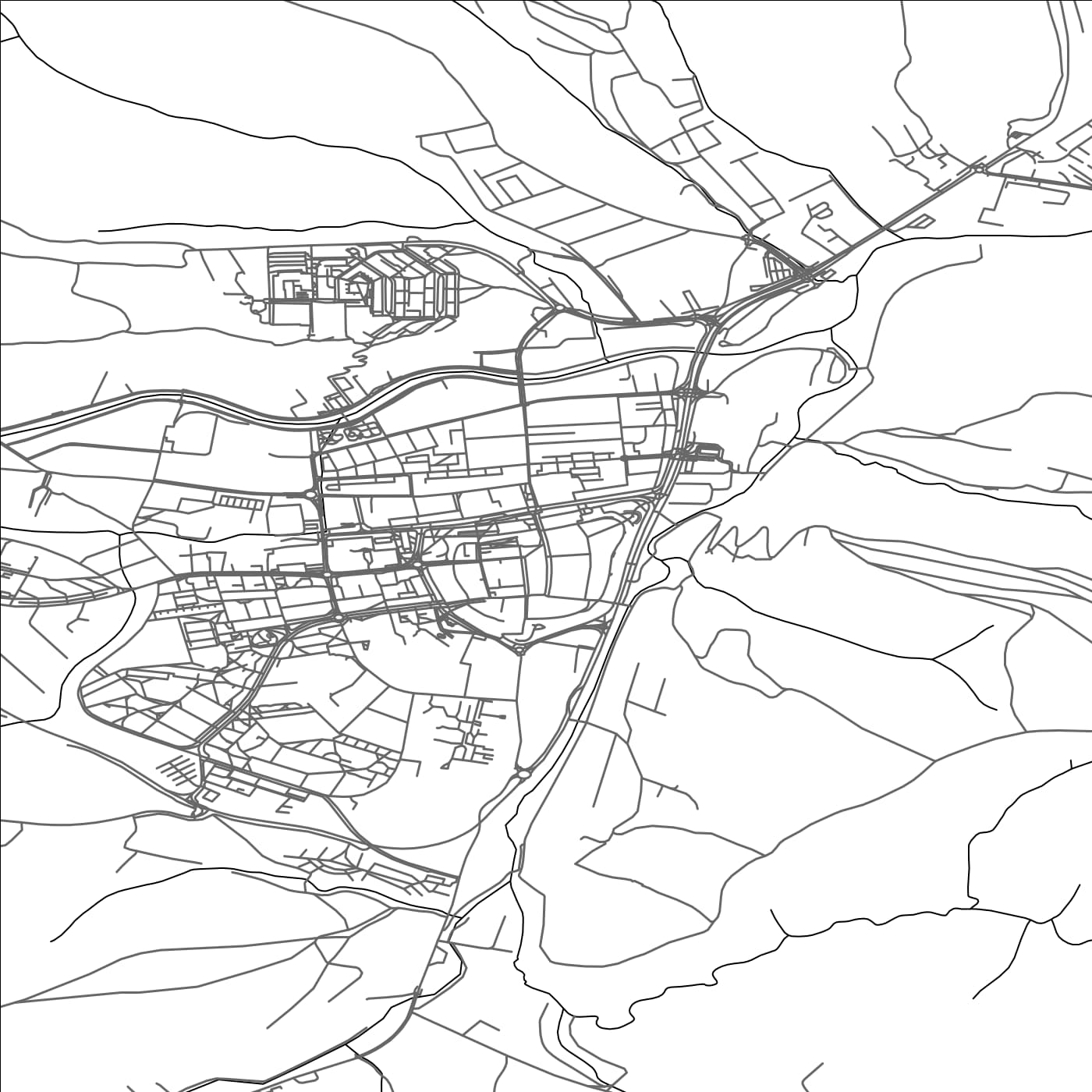 ROAD MAP OF BARDEJOV, SLOVAKIA BY MAPBAKES