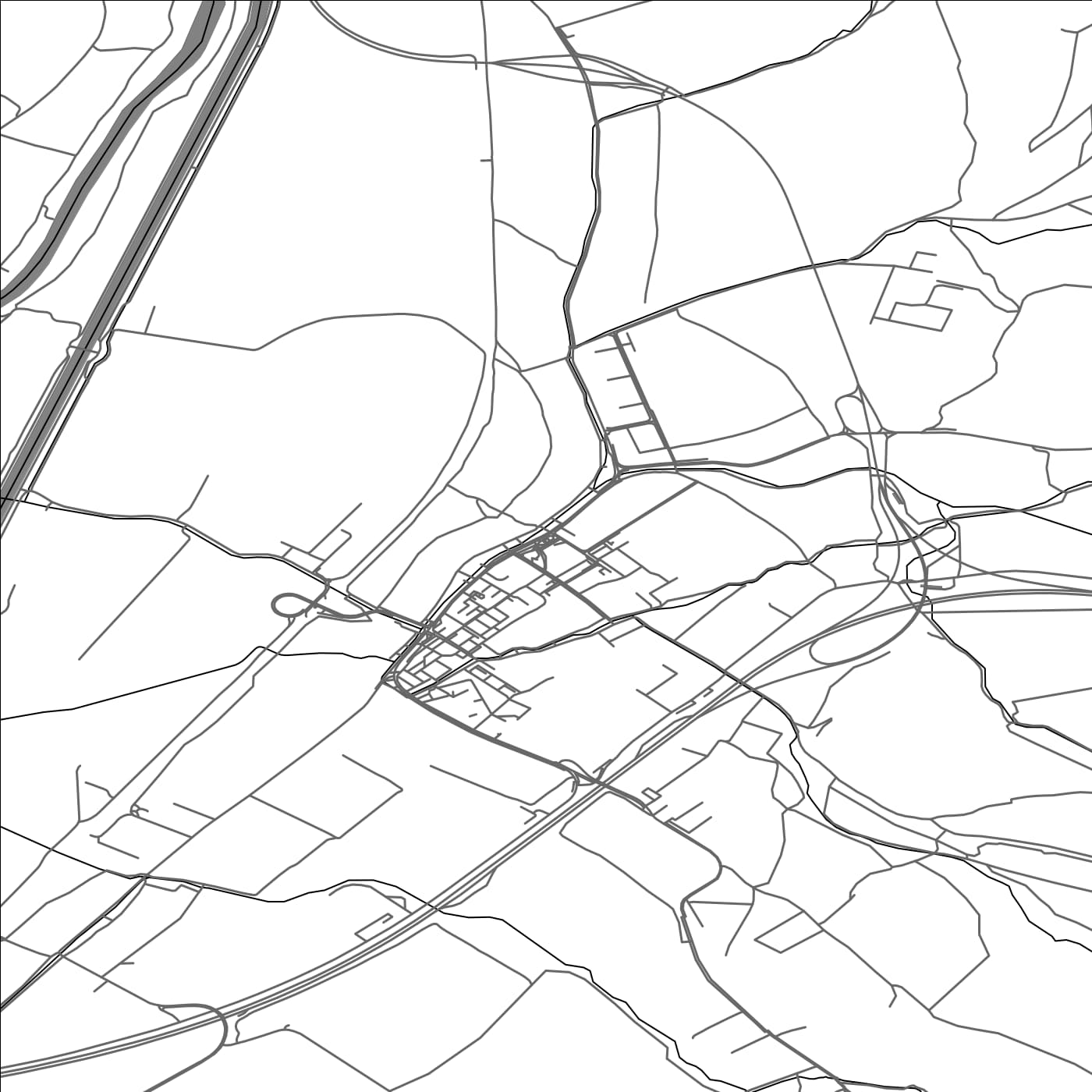 ROAD MAP OF BELUŠA, SLOVAKIA BY MAPBAKES