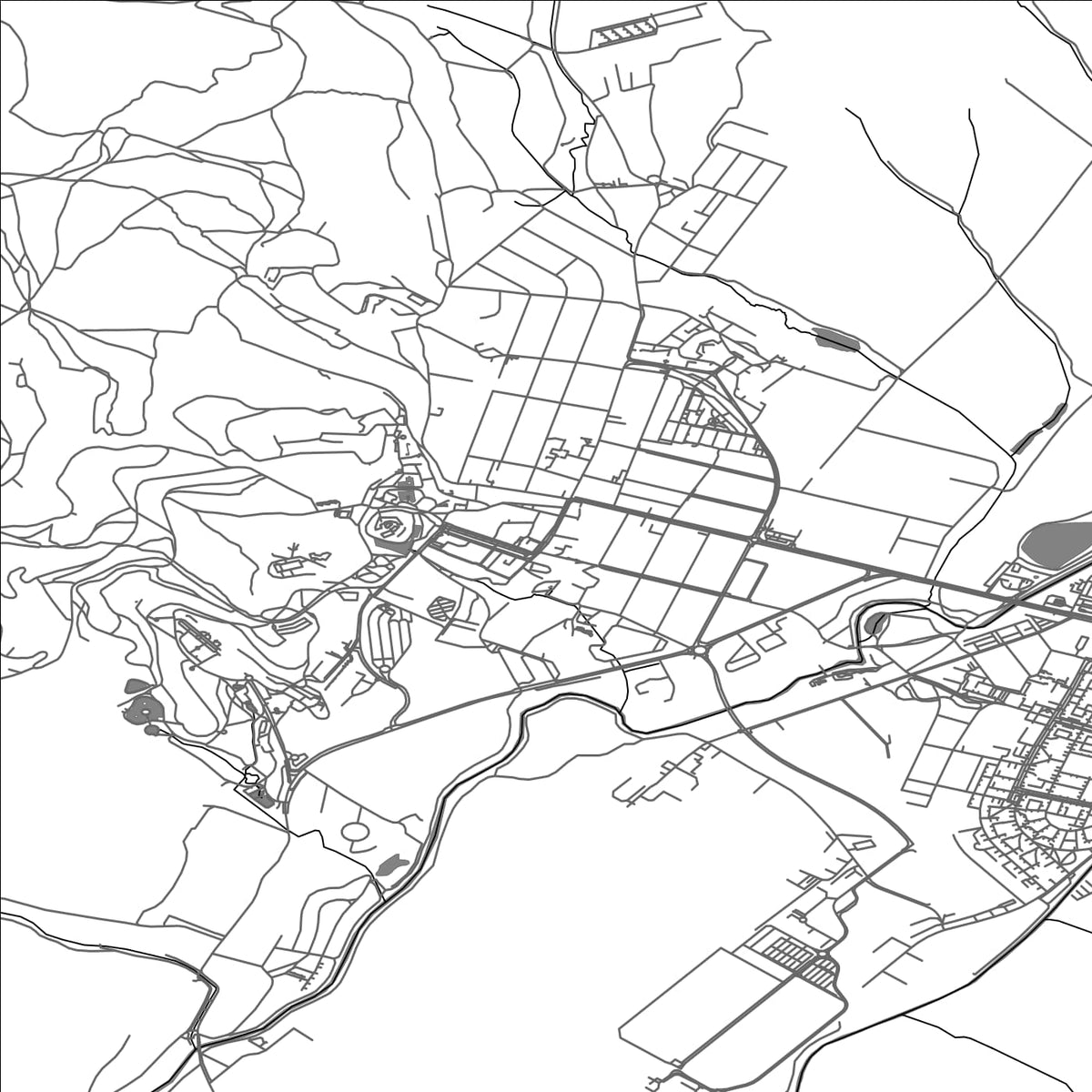 ROAD MAP OF BOJNICE, SLOVAKIA BY MAPBAKES