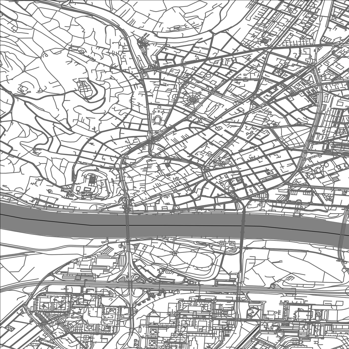 ROAD MAP OF BRATISLAVA, SLOVAKIA BY MAPBAKES