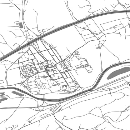 ROAD MAP OF BYTČA, SLOVAKIA BY MAPBAKES
