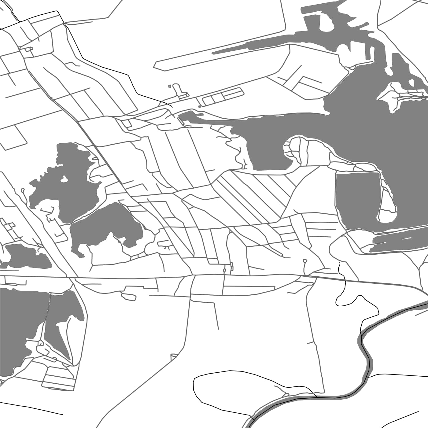 ROAD MAP OF ČAŇA, SLOVAKIA BY MAPBAKES