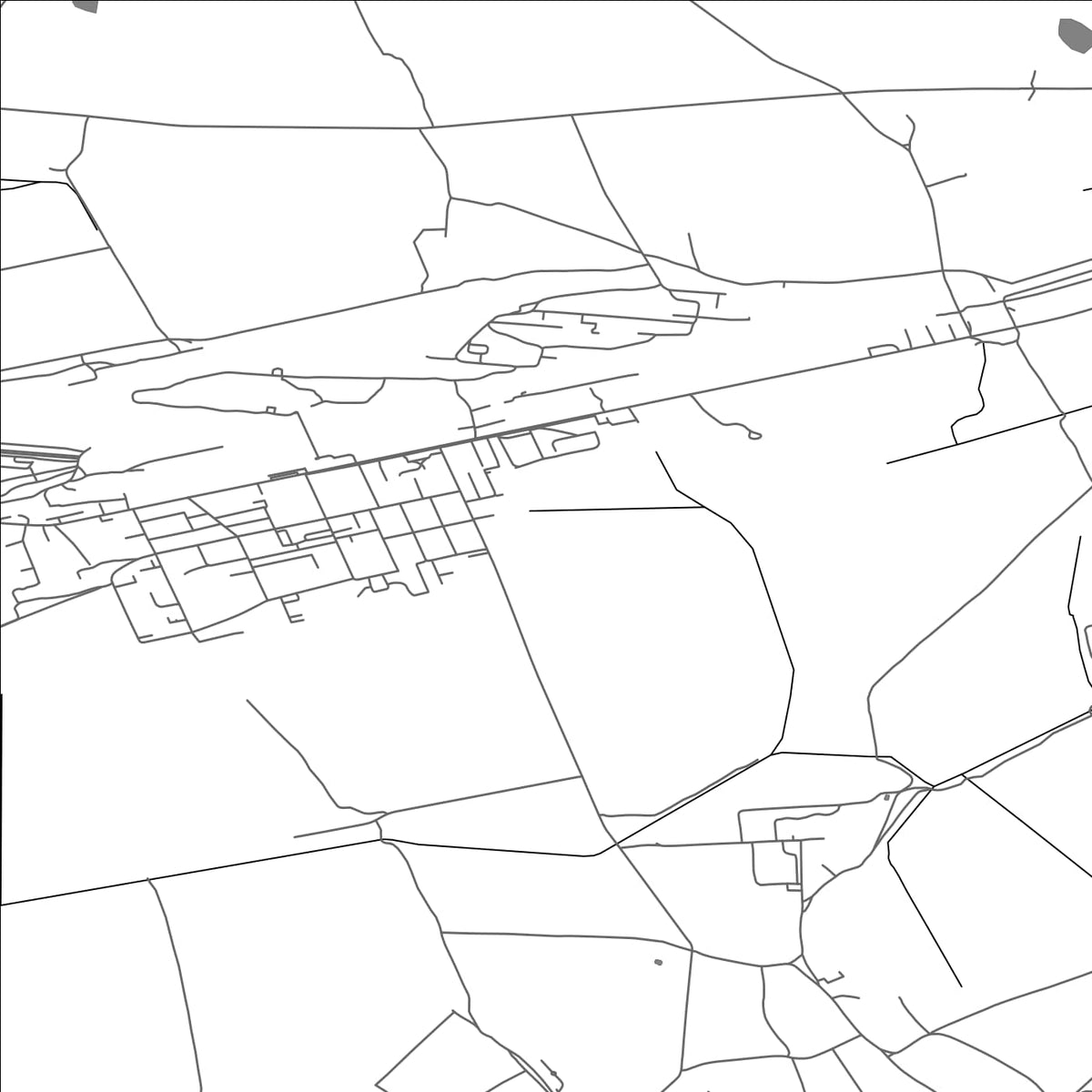 ROAD MAP OF ČIERNA NAD TISOU, SLOVAKIA BY MAPBAKES