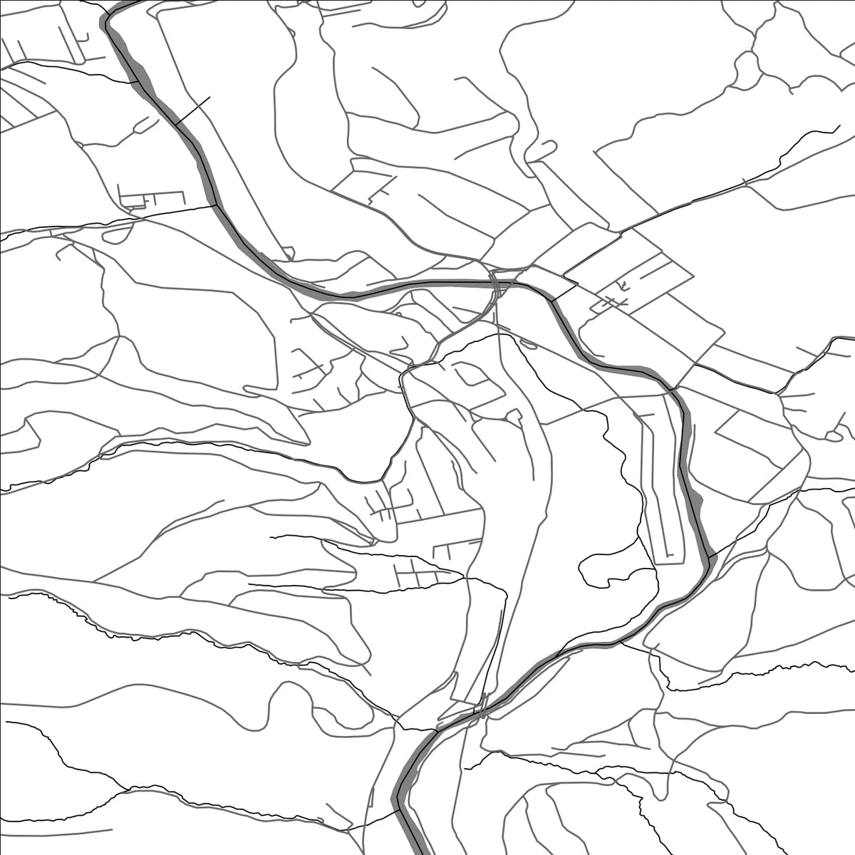 ROAD MAP OF DRUŽSTEVNÁ PRI HORNÁDE, SLOVAKIA BY MAPBAKES