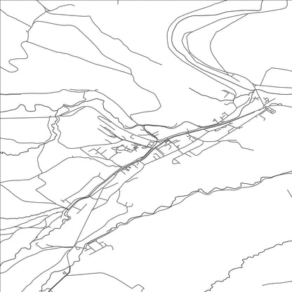 ROAD MAP OF HANUŠOVCE NAD TOPĽOU, SLOVAKIA BY MAPBAKES