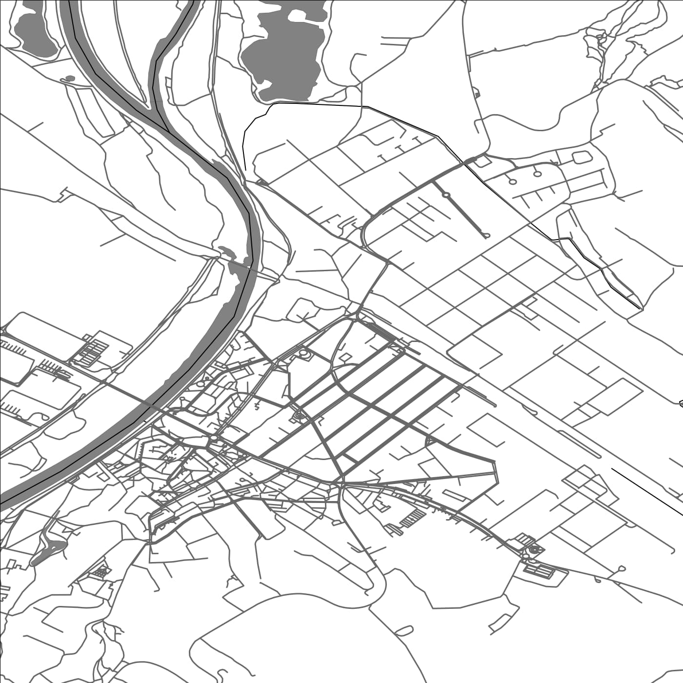 ROAD MAP OF HLOHOVEC, SLOVAKIA BY MAPBAKES