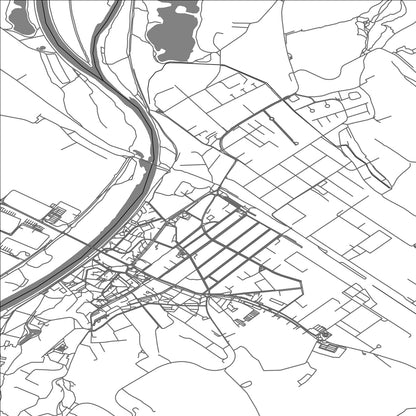 ROAD MAP OF HLOHOVEC, SLOVAKIA BY MAPBAKES