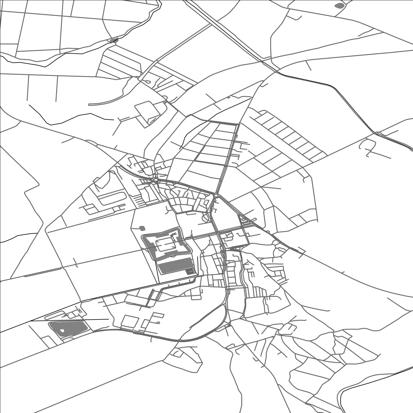 ROAD MAP OF HOLÍČ, SLOVAKIA BY MAPBAKES