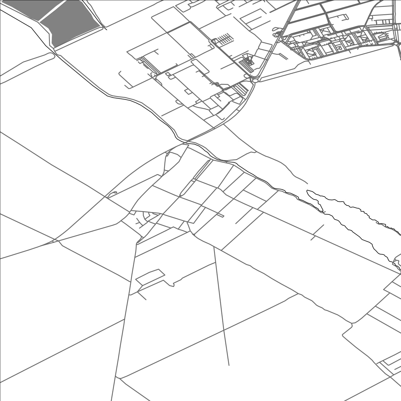 ROAD MAP OF HRNČIAROVCE NAD PARNOU, SLOVAKIA BY MAPBAKES