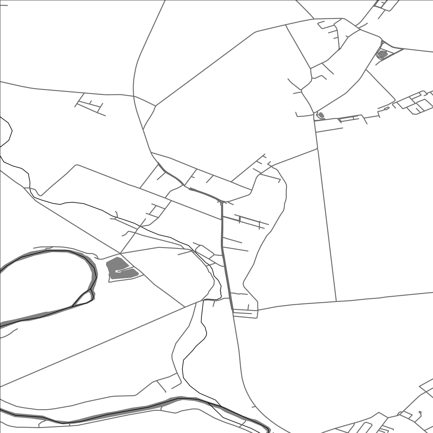 ROAD MAP OF HRUBÝ ŠÚR, SLOVAKIA BY MAPBAKES