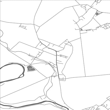 ROAD MAP OF HRUBÝ ŠÚR, SLOVAKIA BY MAPBAKES