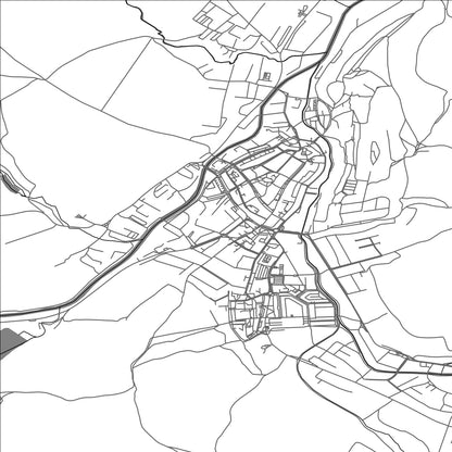 ROAD MAP OF KEŽMAROK, SLOVAKIA BY MAPBAKES