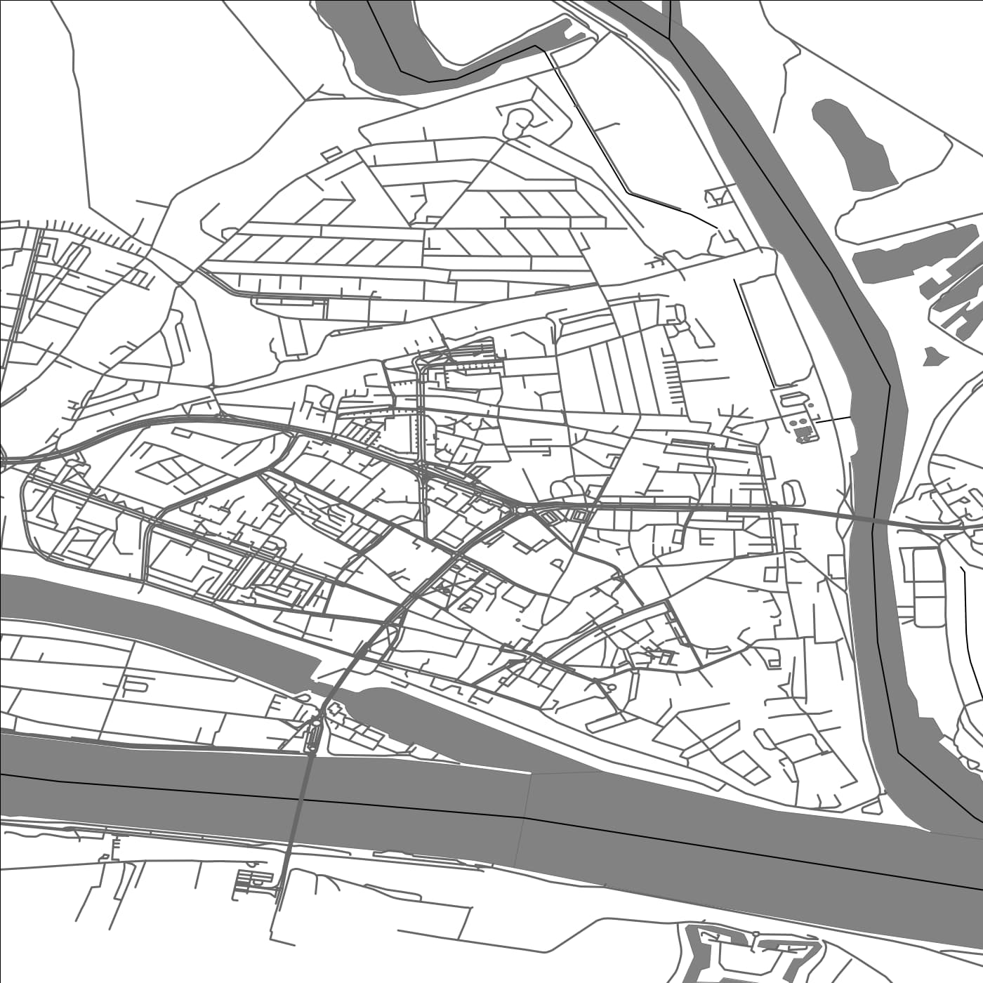 ROAD MAP OF KOMÁRNO, SLOVAKIA BY MAPBAKES