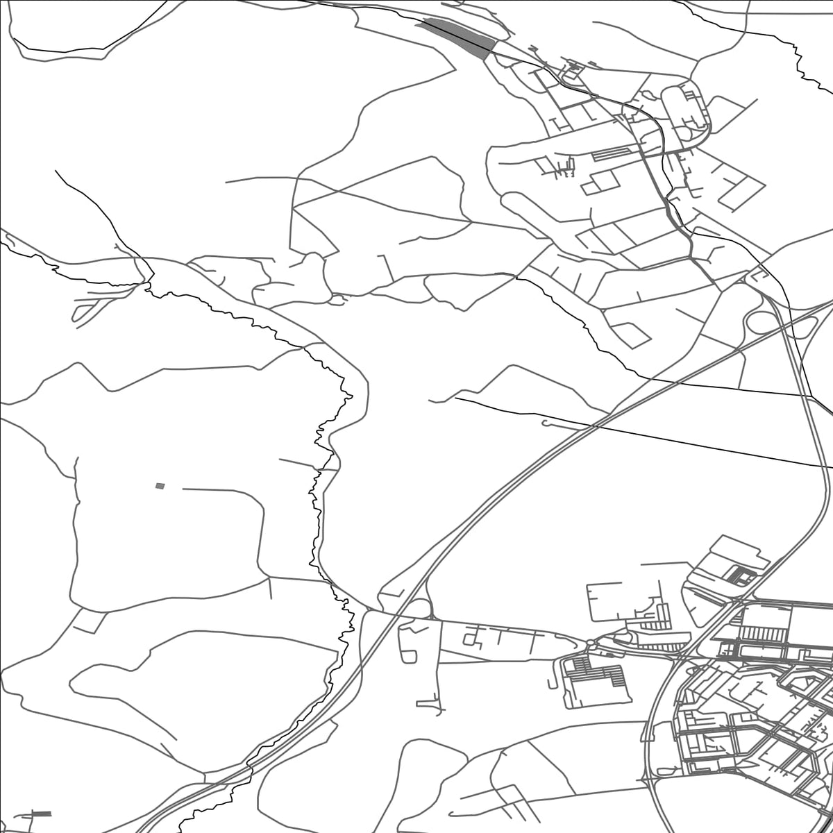 ROAD MAP OF KOVÁČOVÁ, SLOVAKIA BY MAPBAKES