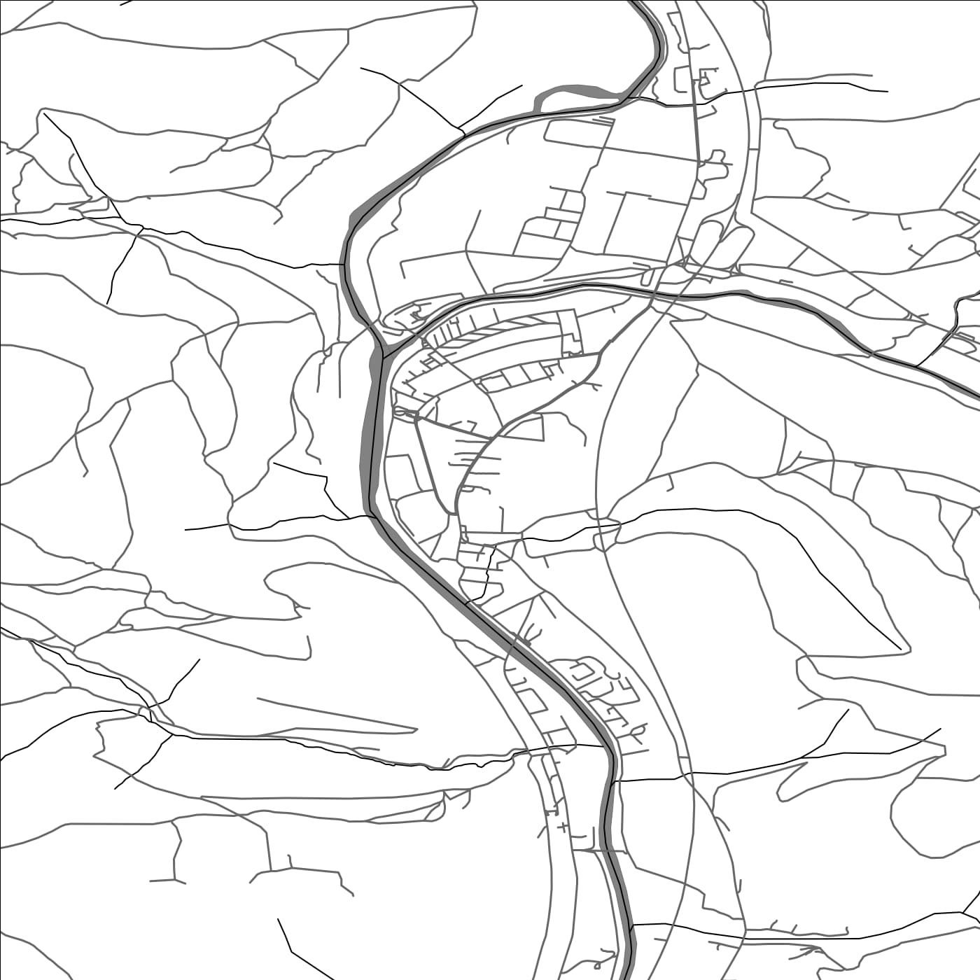 ROAD MAP OF KRÁSNO NAD KYSUCOU, SLOVAKIA BY MAPBAKES