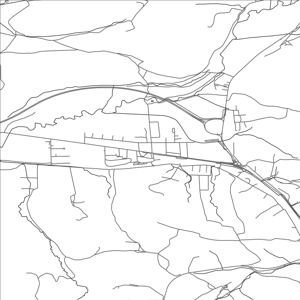 ROAD MAP OF KRIVÁŇ, SLOVAKIA BY MAPBAKES