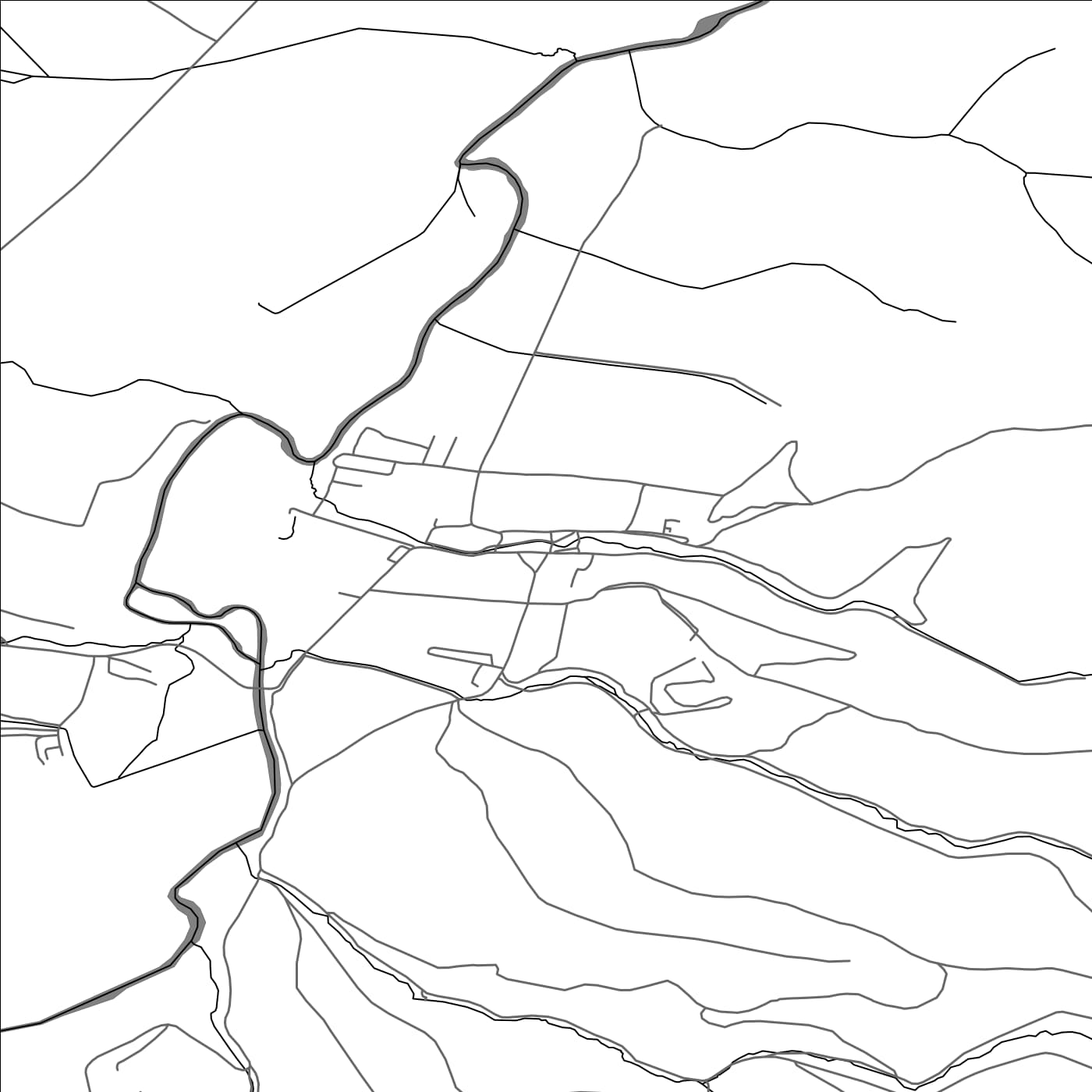 ROAD MAP OF KRÍŽOVÁ VES, SLOVAKIA BY MAPBAKES