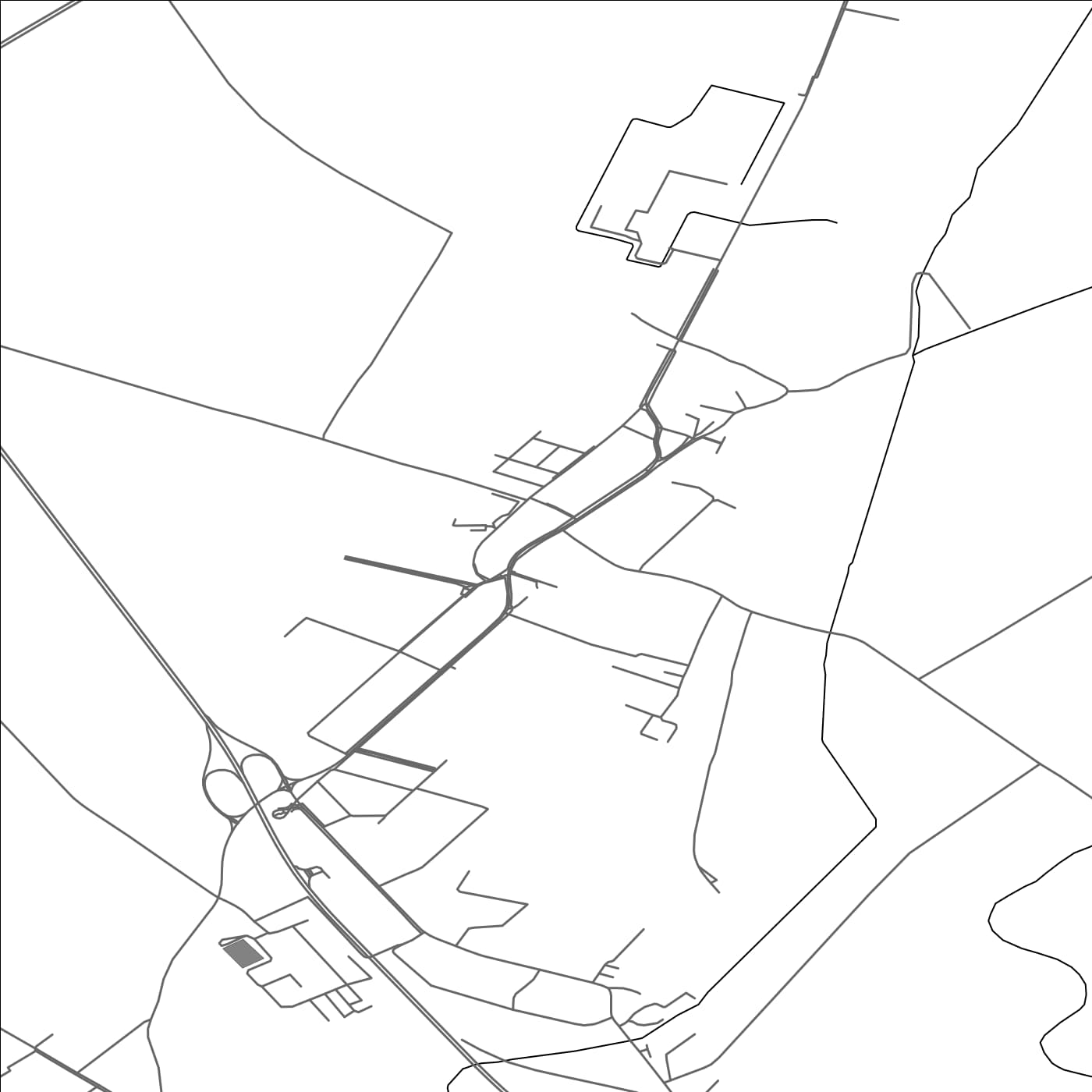 ROAD MAP OF KRÍŽOVANY NAD DUDVÁHOM, SLOVAKIA BY MAPBAKES