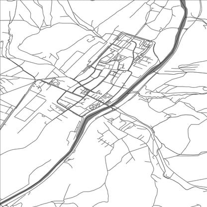 ROAD MAP OF KYSUCKÉ NOVÉ MESTO, SLOVAKIA BY MAPBAKES