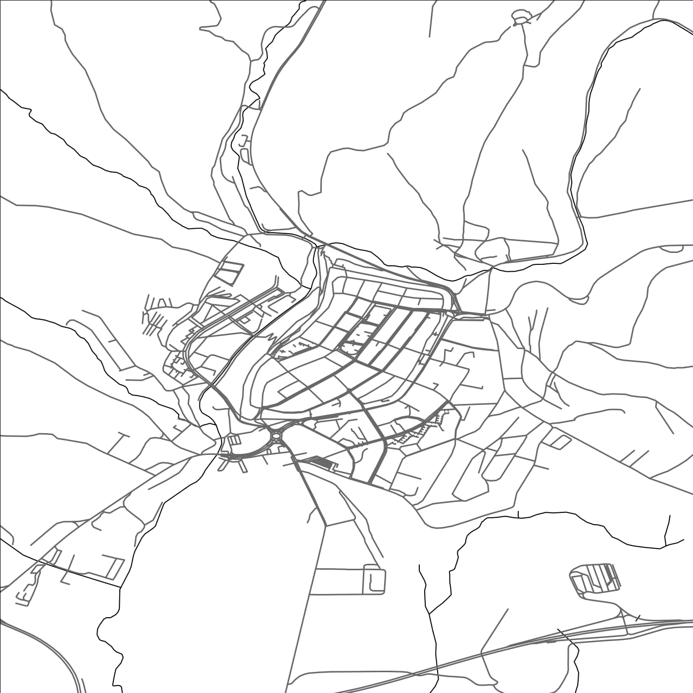 ROAD MAP OF LEVOČA, SLOVAKIA BY MAPBAKES