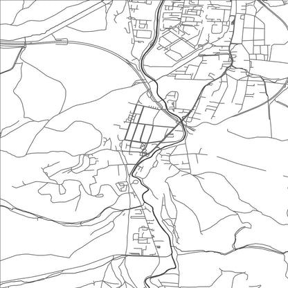 ROAD MAP OF LIETAVSKÁ LÚČKA, SLOVAKIA BY MAPBAKES