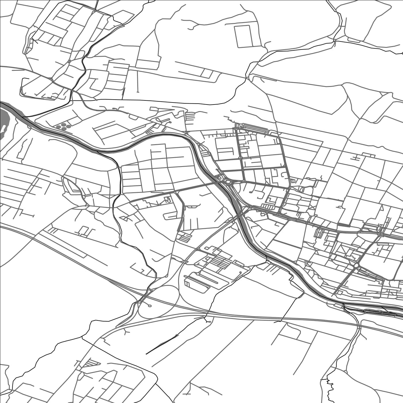 ROAD MAP OF LIPTOVSKÝ MIKULÁŠ, SLOVAKIA BY MAPBAKES