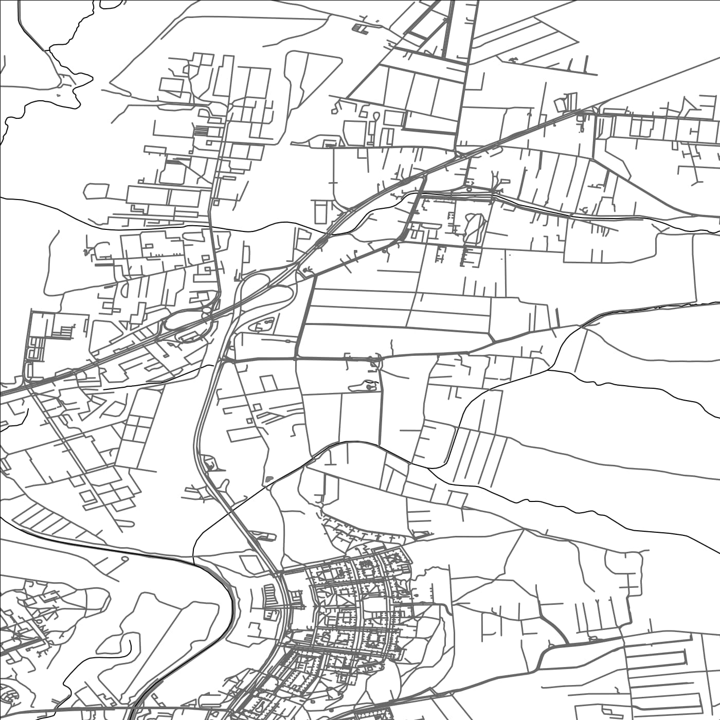 ROAD MAP OF ĽUBOTICE, SLOVAKIA BY MAPBAKES