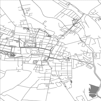 ROAD MAP OF LUČENEC, SLOVAKIA BY MAPBAKES