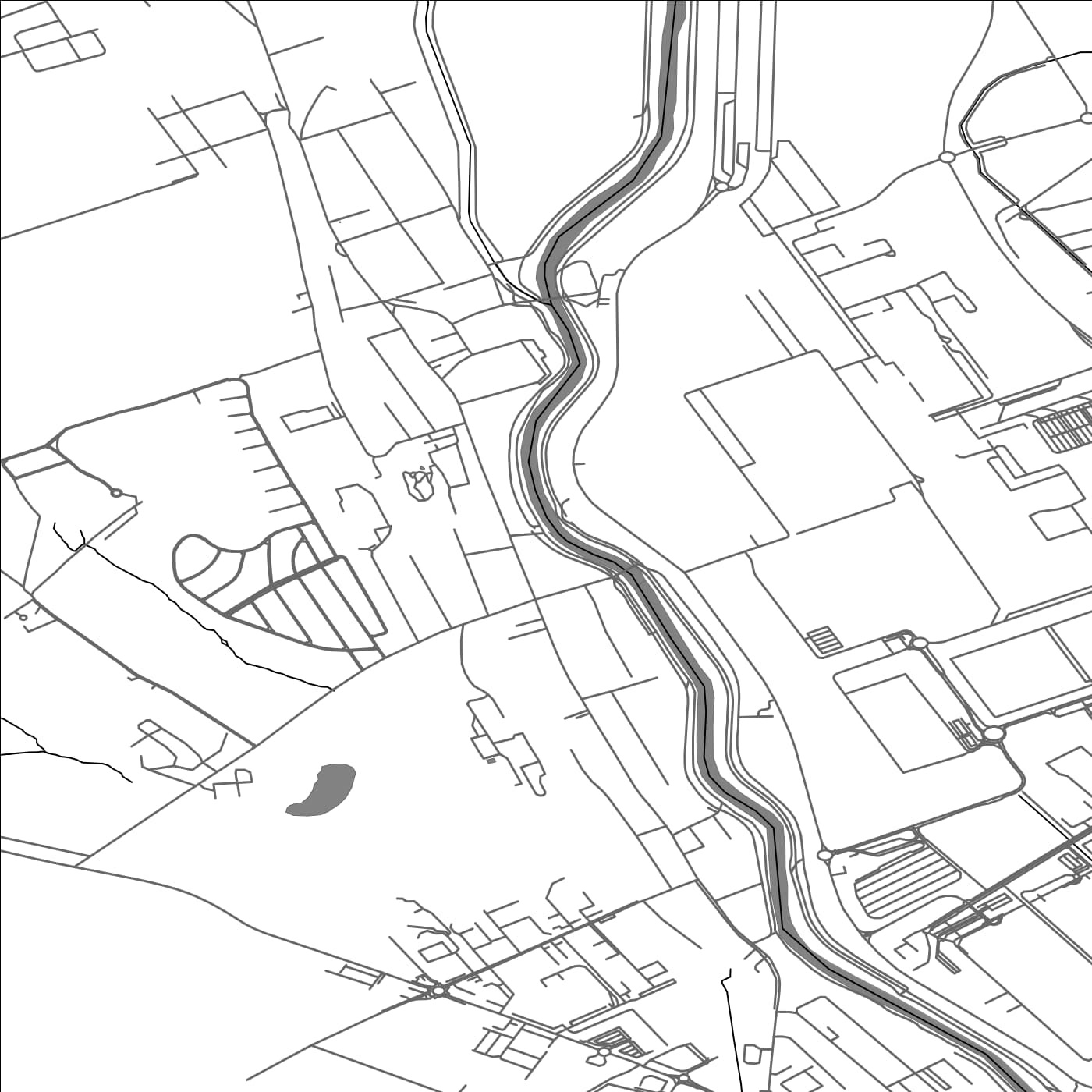 ROAD MAP OF LUŽIANKY, SLOVAKIA BY MAPBAKES