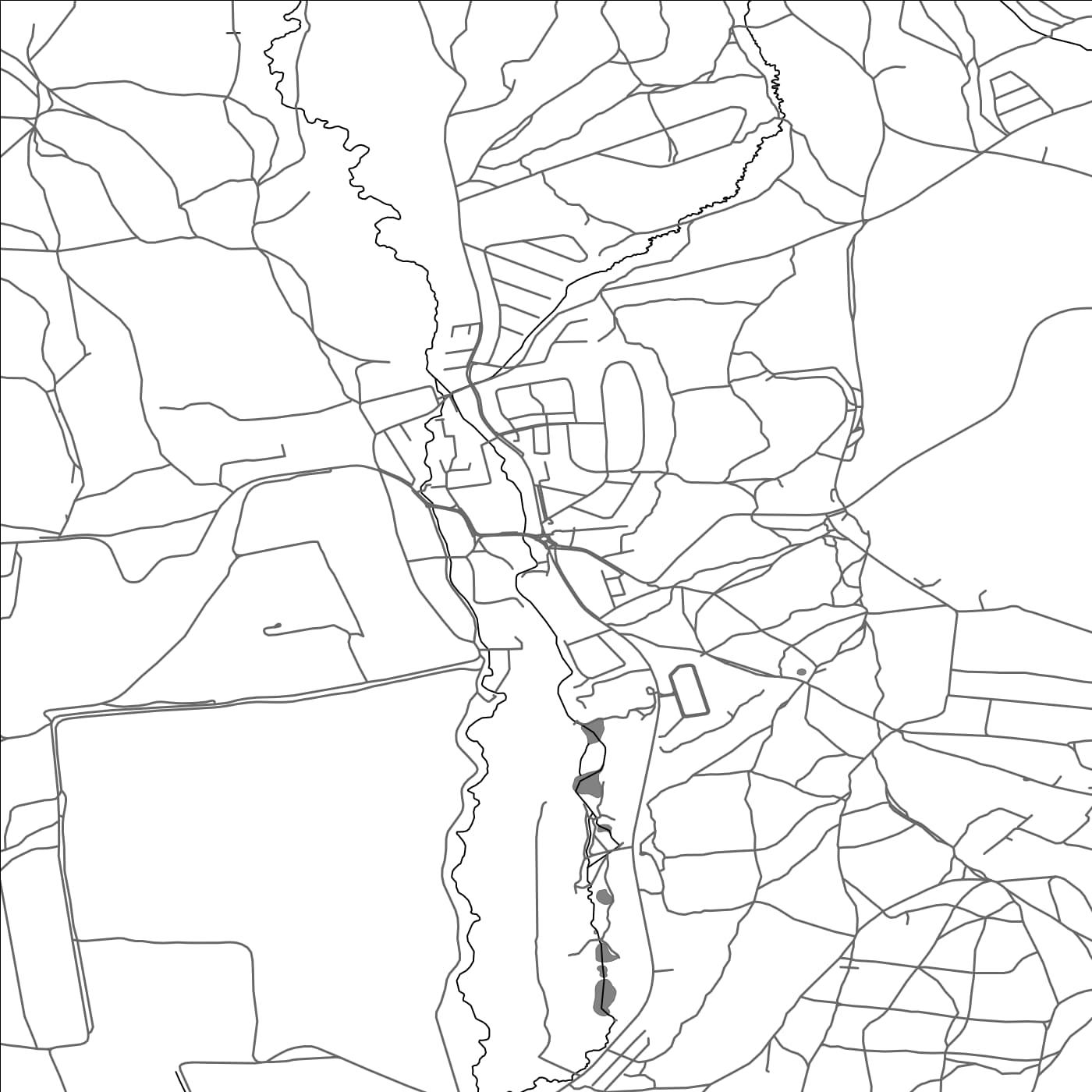 ROAD MAP OF MALÁ IDA, SLOVAKIA BY MAPBAKES