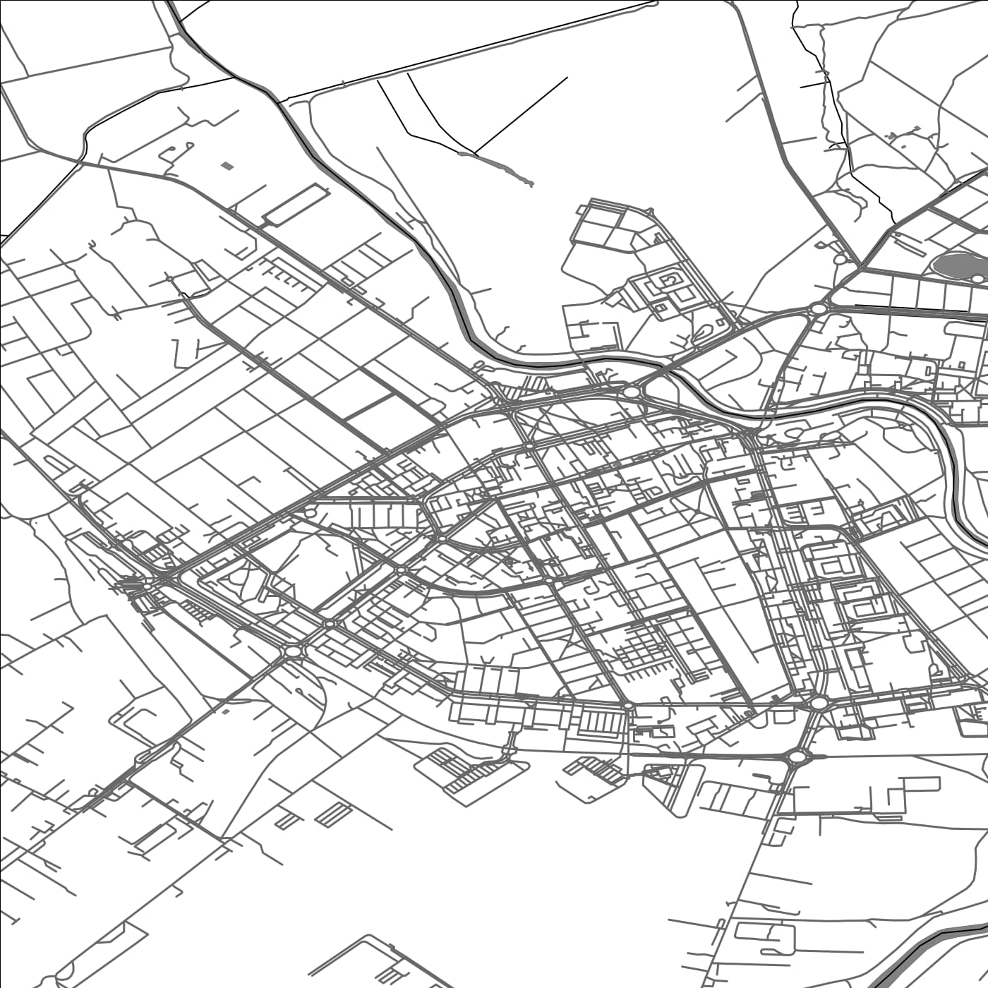 ROAD MAP OF MICHALOVCE, SLOVAKIA BY MAPBAKES