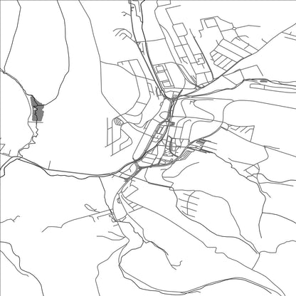 ROAD MAP OF MYJAVA, SLOVAKIA BY MAPBAKES