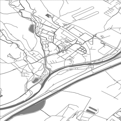 ROAD MAP OF NEMŠOVÁ, SLOVAKIA BY MAPBAKES