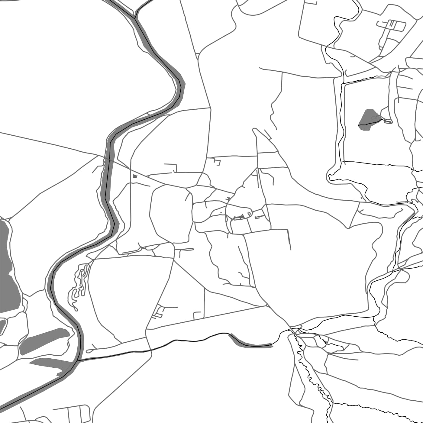 ROAD MAP OF NIŽNÁ MYŠĽA, SLOVAKIA BY MAPBAKES