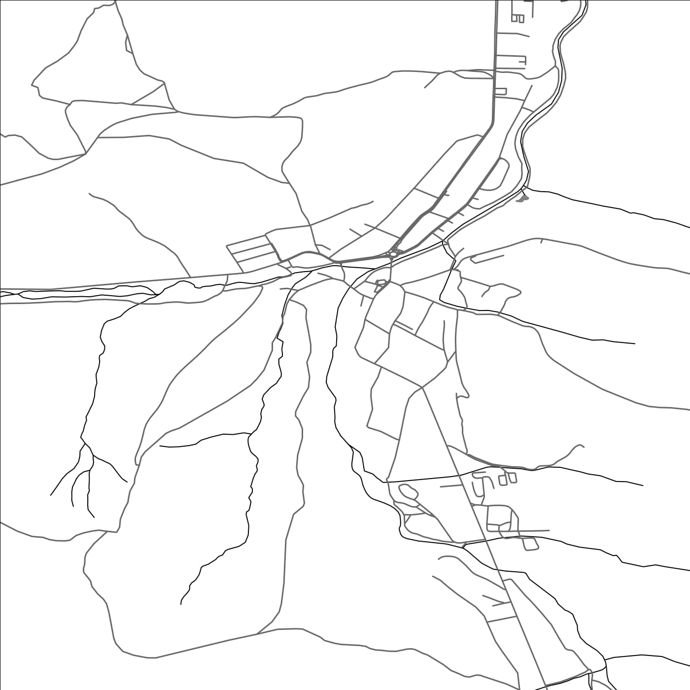 ROAD MAP OF NOVÁ ĽUBOVŇA, SLOVAKIA BY MAPBAKES