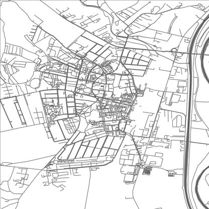 ROAD MAP OF NOVÉ MESTO NAD VÁHOM, SLOVAKIA BY MAPBAKES