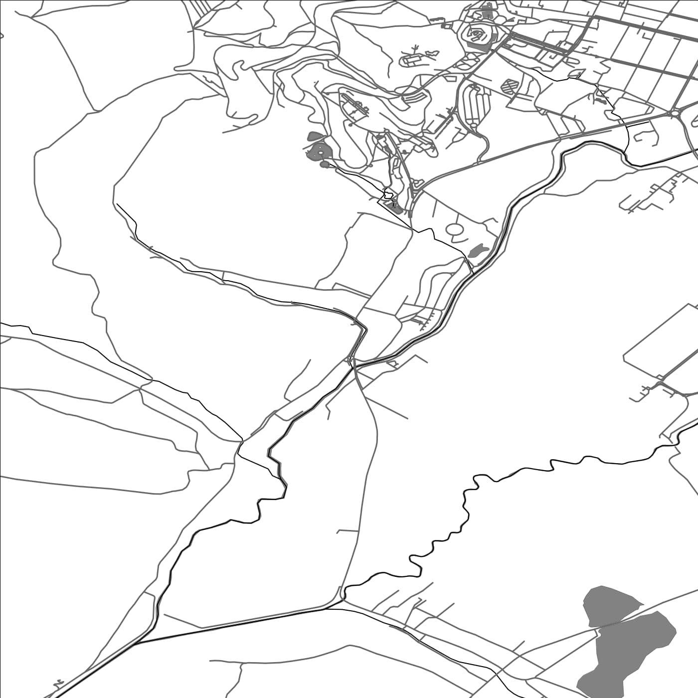 ROAD MAP OF OPATOVCE NAD NITROU, SLOVAKIA BY MAPBAKES