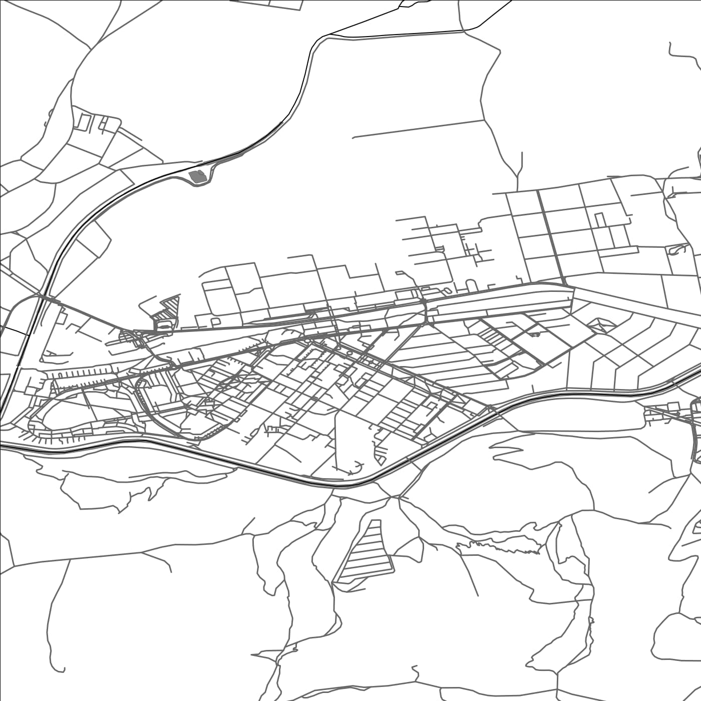 ROAD MAP OF PARTIZÁNSKE, SLOVAKIA BY MAPBAKES