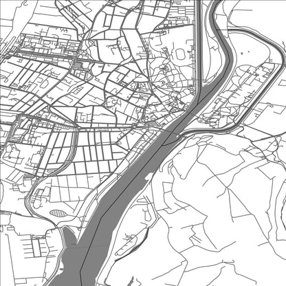 ROAD MAP OF PIEŠŤANY, SLOVAKIA BY MAPBAKES