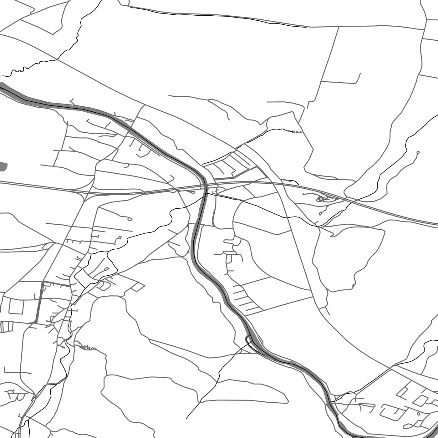 ROAD MAP OF PODTUREŇ, SLOVAKIA BY MAPBAKES