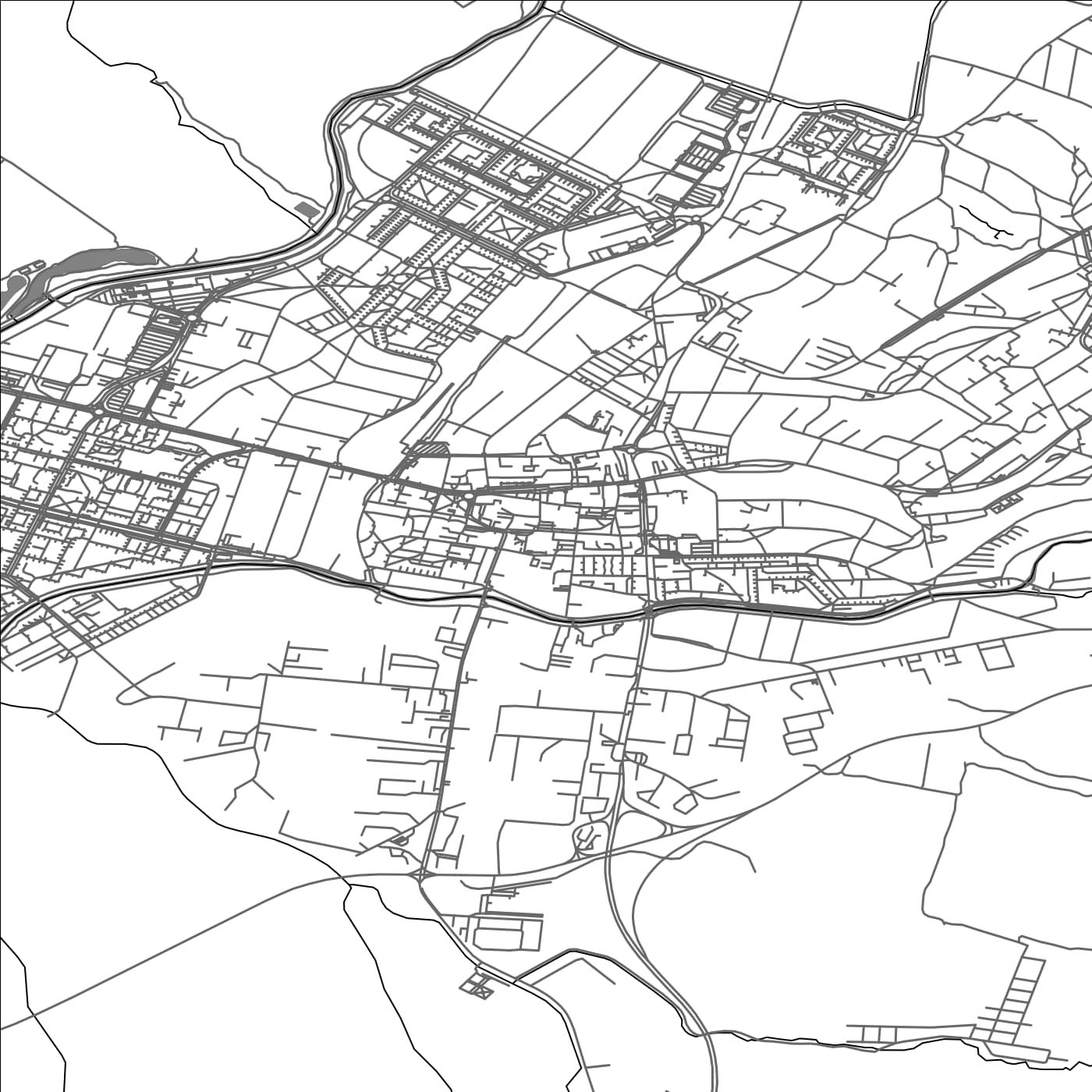 ROAD MAP OF PRIEVIDZA, SLOVAKIA BY MAPBAKES