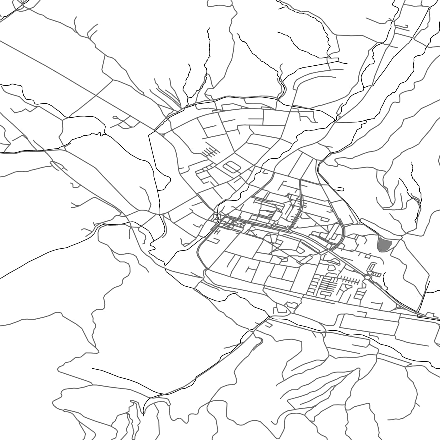 ROAD MAP OF REVÚCA, SLOVAKIA BY MAPBAKES