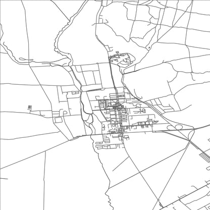 ROAD MAP OF ŠACA, SLOVAKIA BY MAPBAKES