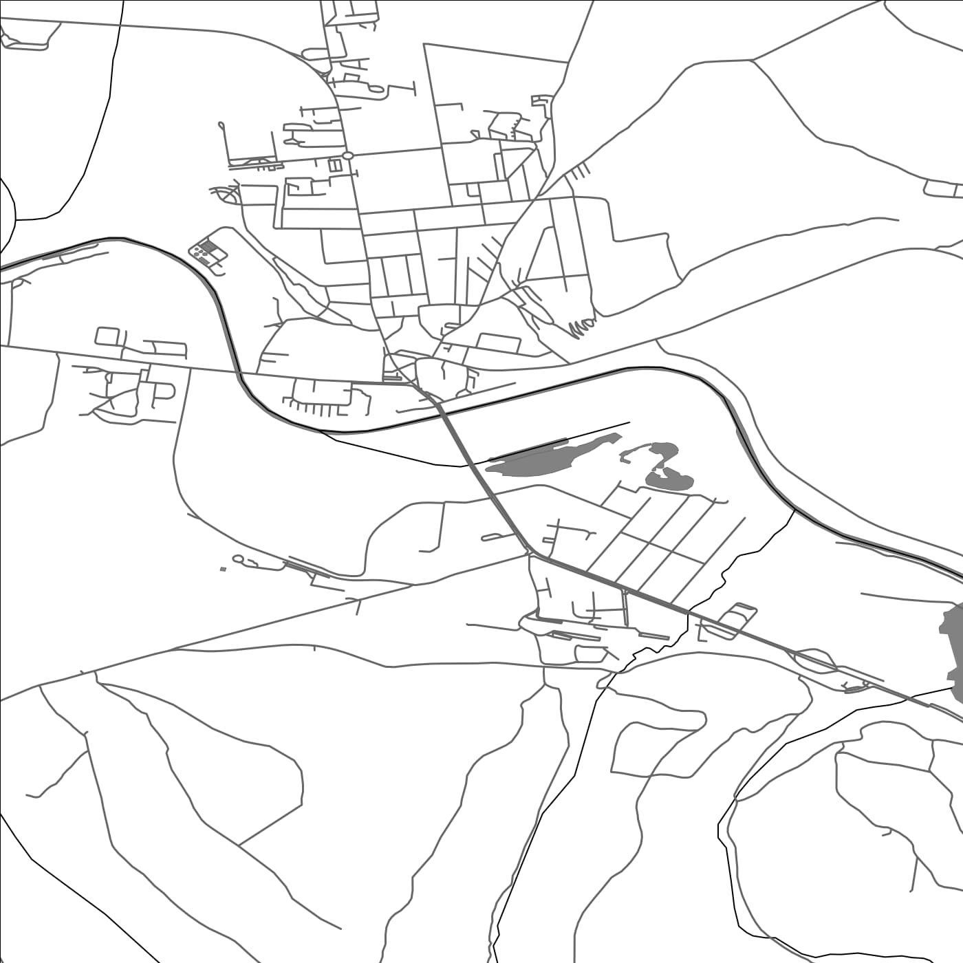 ROAD MAP OF ŠAHY, SLOVAKIA BY MAPBAKES