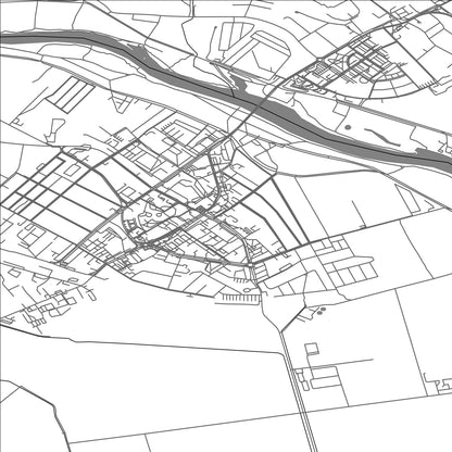 ROAD MAP OF ŠAĽA, SLOVAKIA BY MAPBAKES