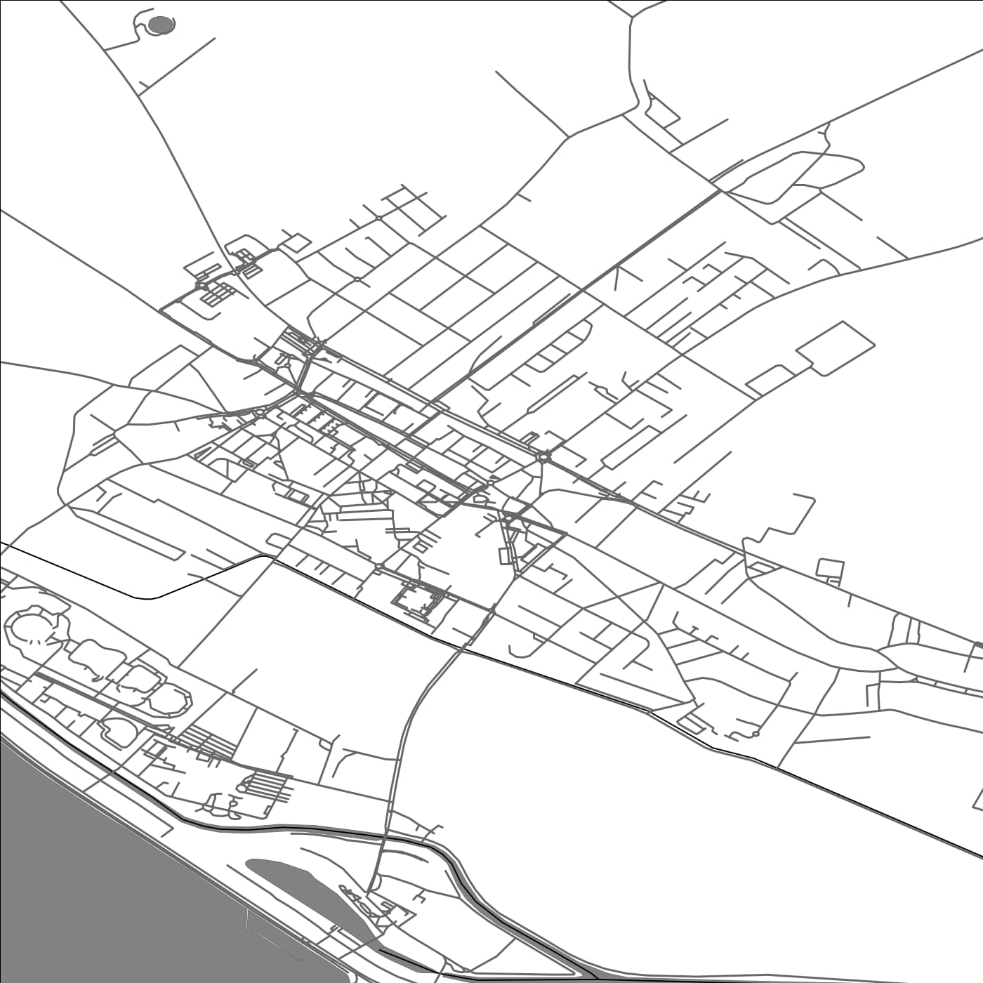 ROAD MAP OF ŠAMORÍN, SLOVAKIA BY MAPBAKES