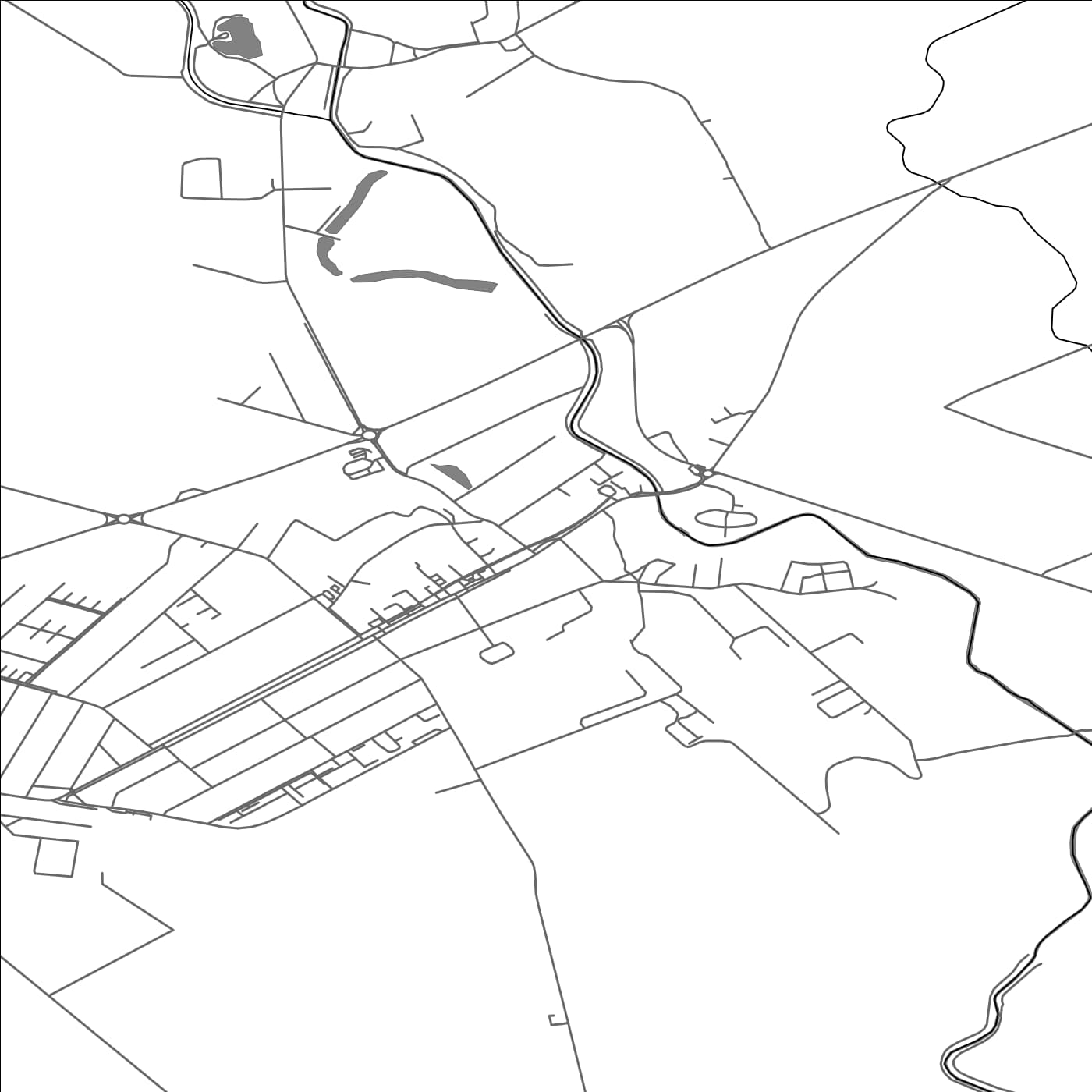 ROAD MAP OF SLÁDKOVIČOVO, SLOVAKIA BY MAPBAKES