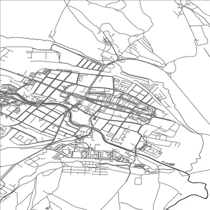 ROAD MAP OF SPIŠSKÁ NOVÁ VES, SLOVAKIA BY MAPBAKES