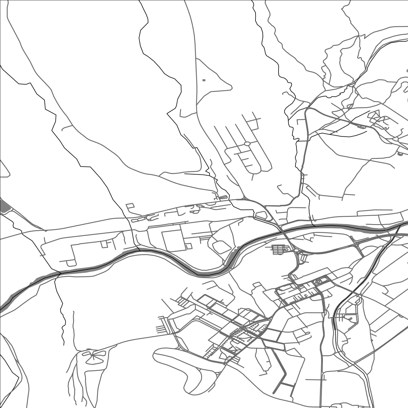 ROAD MAP OF STARÁ ĽUBOVŇA, SLOVAKIA BY MAPBAKES