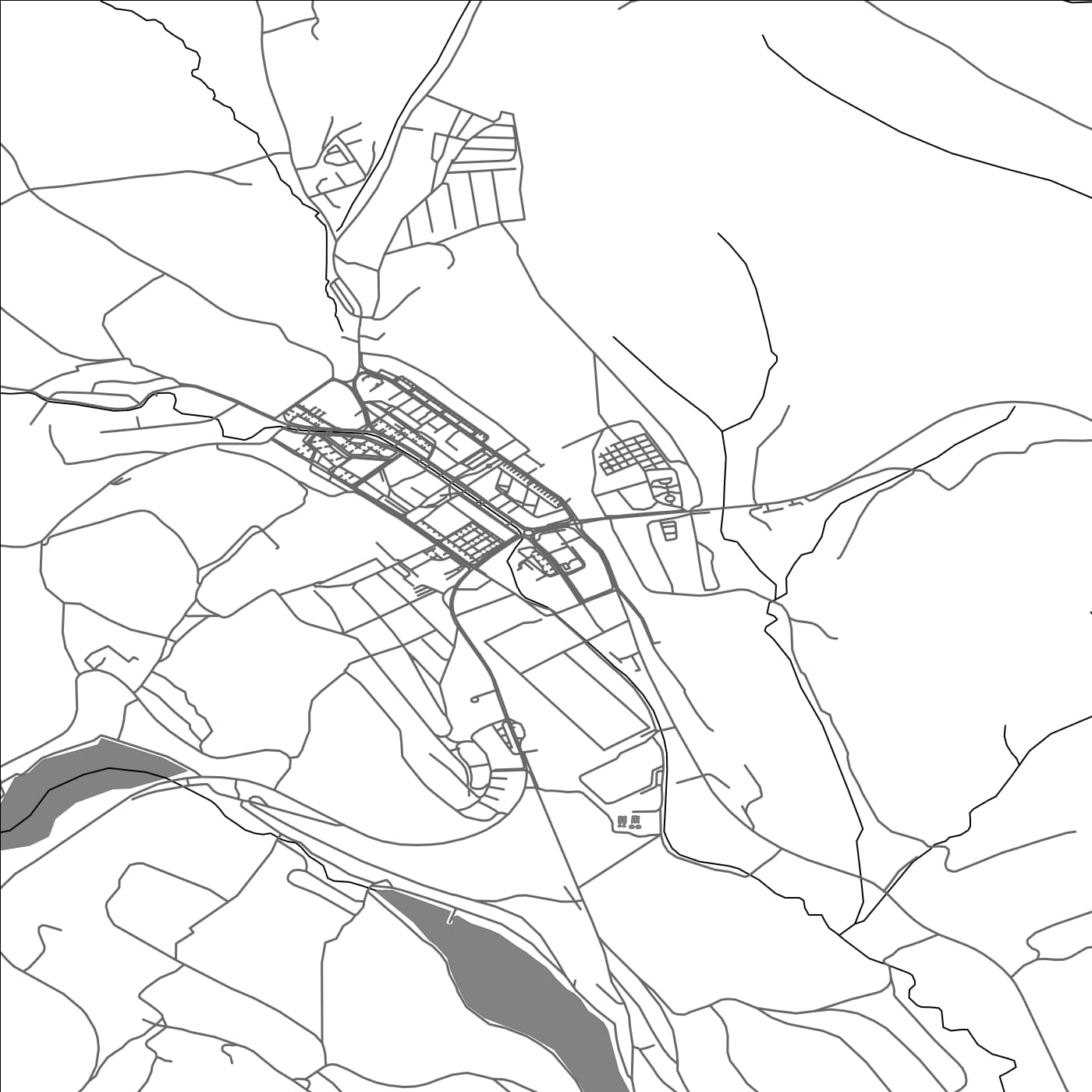 ROAD MAP OF STARÁ TURÁ, SLOVAKIA BY MAPBAKES